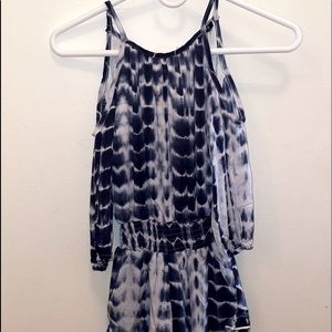 “navy blue romper”